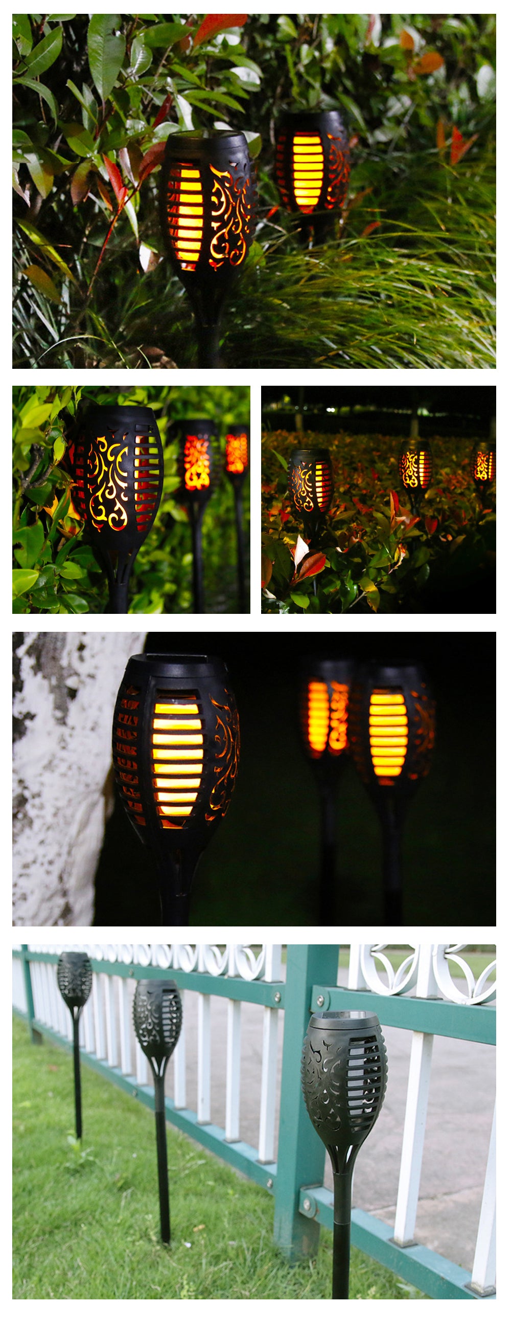 Solar Flame Garden Lights (12 LEDS)