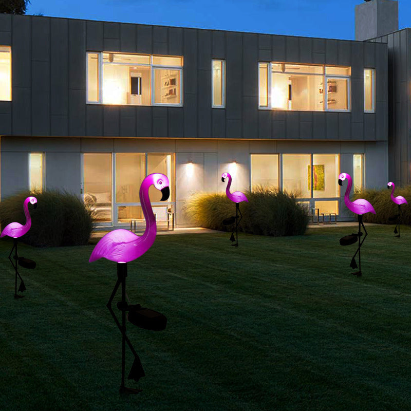 Solar Ip65 Flamingo Outdoor Garden Light