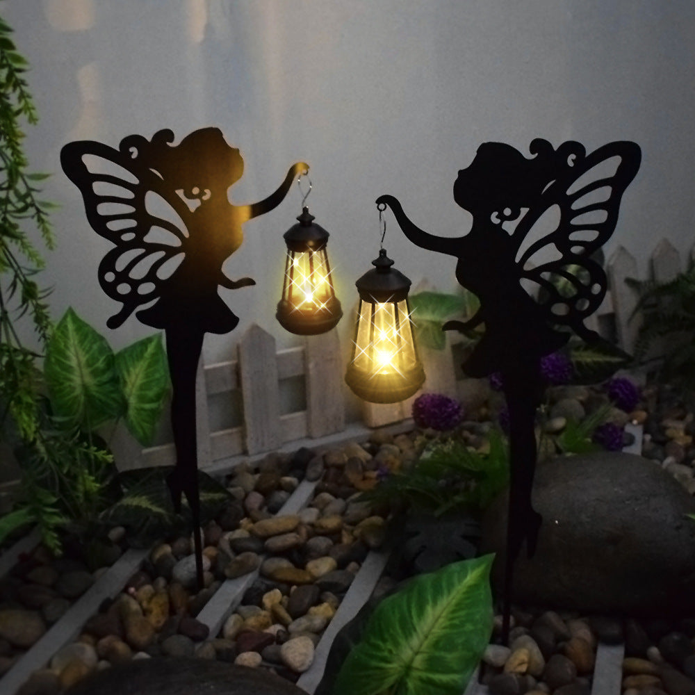 Solar Outdoor Courtyard Light Wrought Iron Cat Stake LED Atmosphere Light Decorative Landscape Park Lawn Lamp
