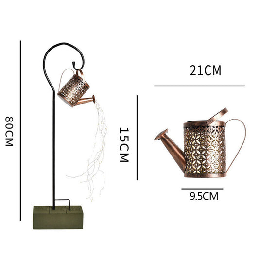 Solar Watering Can Light Hanging Waterfall Lamp Waterproof Outdoor Garden Decor Yard Porch Lawn Backyard Landscape Sun Led Lamp