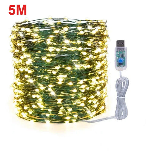 5M/10M/20M Christmas Wedding Party Decoration String Light Green