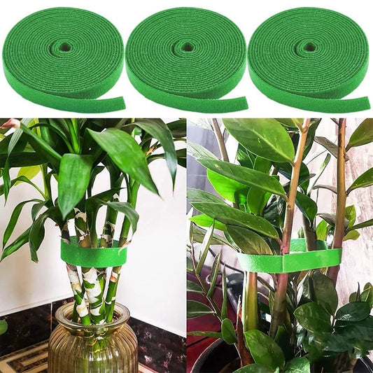 5M Nylon Plant Bandage Tie Reusable Plant Hook Loop Ties Green