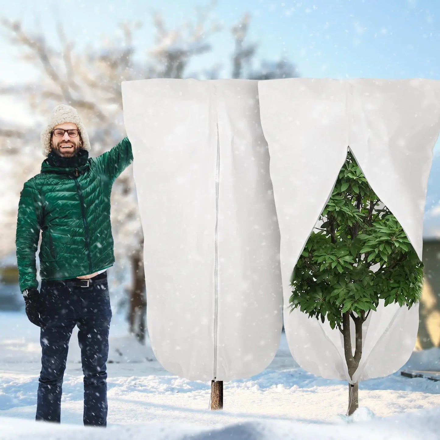 Plant Cover Winter Warm Cover Tree Shrub Plant Protecting Bag Frost