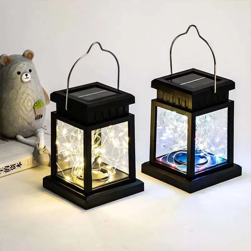 Solar LED Lights Outdoor Focus Floor Lanterns Panel Candle Terraza