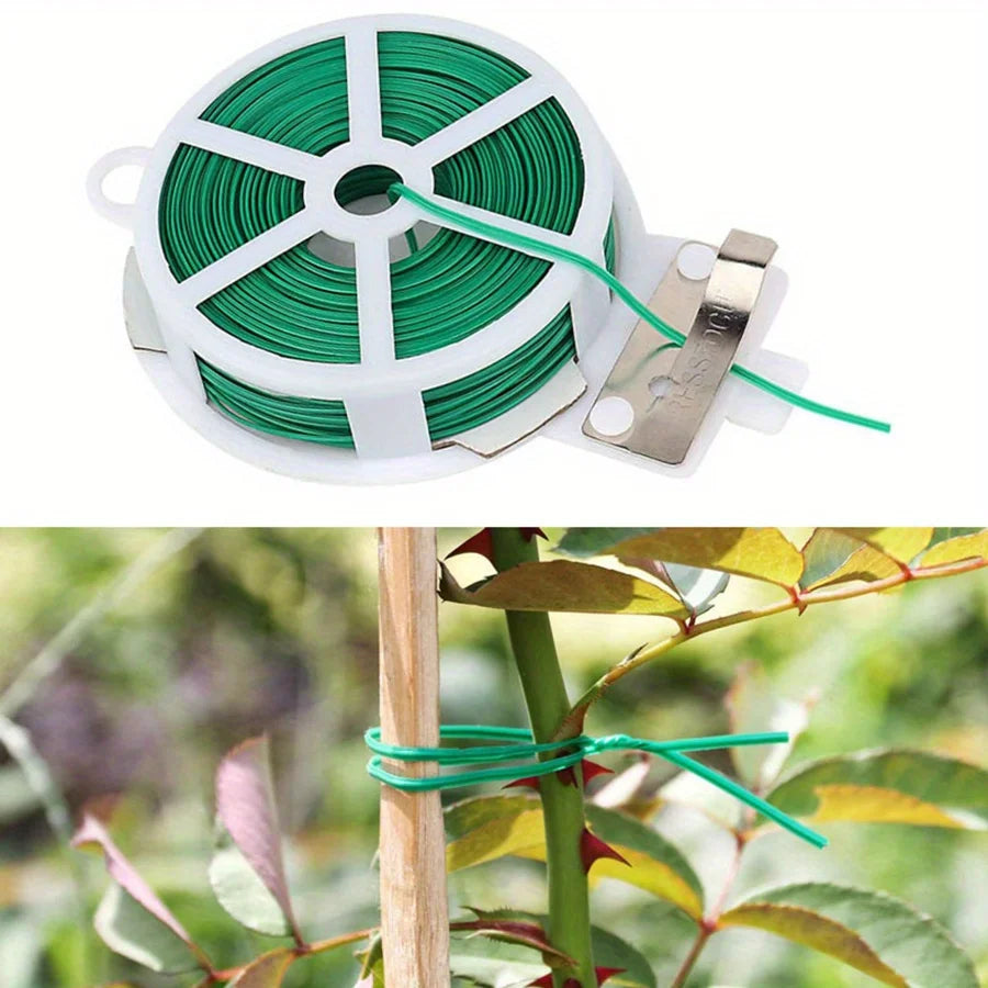 1 Roll 100M Multifunctional Plastic Steel Twist Tie Sturdy Reusable