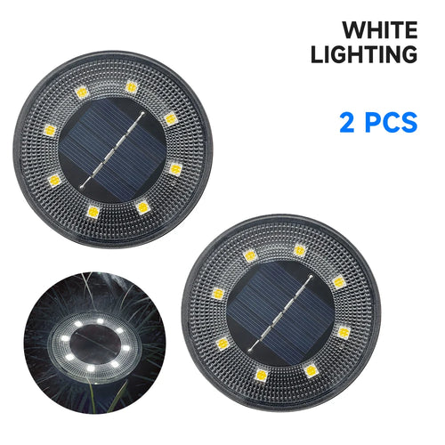 IP68 Waterproof LED Outdoor Solar Power Ground Light Lighting Control