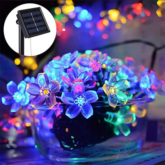 5M 20LED Solar String Lights Outdoor Waterproof 8 Mode Battery