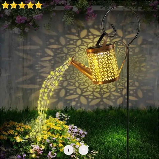 Solar Watering Can with Lights Outdoor Solar Garden Lights Garden