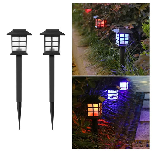 2 Pack Solar Pathway Lights, Outdoor Solar Lamp Waterproof Landscape