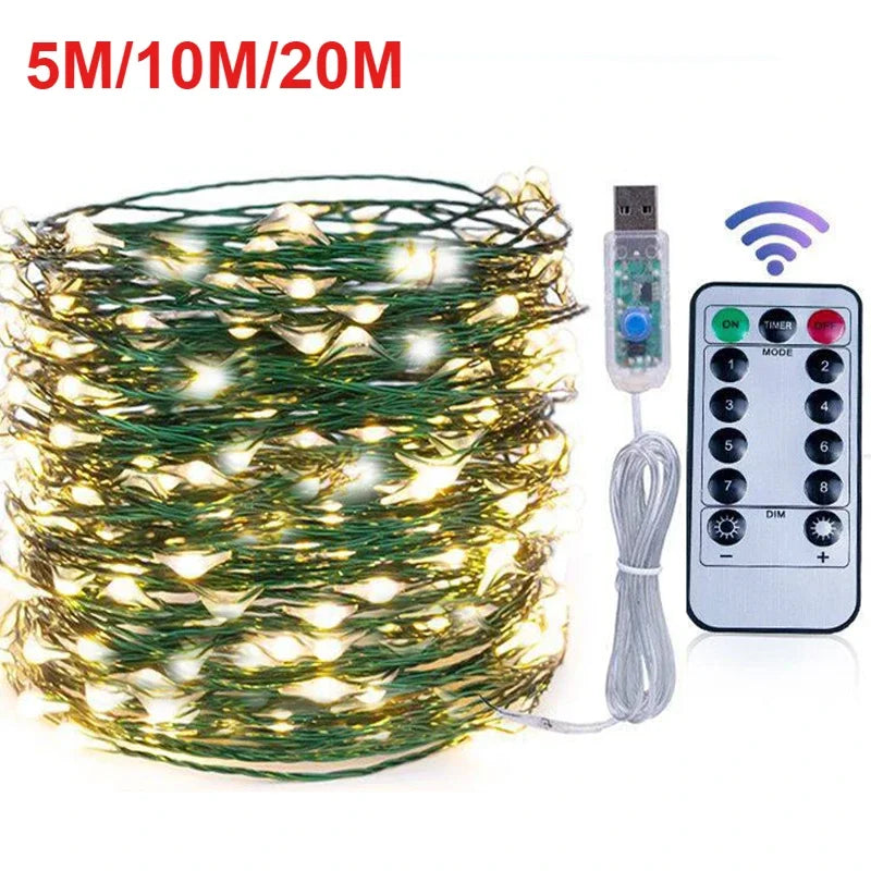 5M/10M/20M Christmas Wedding Party Decoration String Light Green