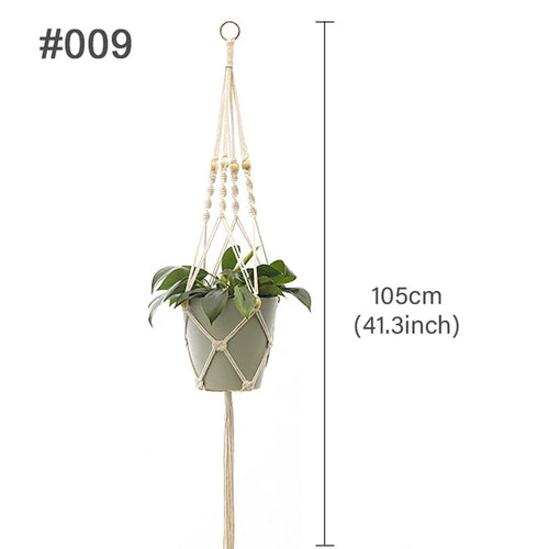 Artificial Plants Hanging Basket With Hook Macrame Plant Holder For