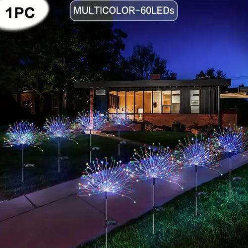 NEW Garedn Solar Fireworks Lights Outdoor Waterproof Solar Garden