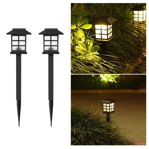 2 Pack Solar Pathway Lights, Outdoor Solar Lamp Waterproof Landscape