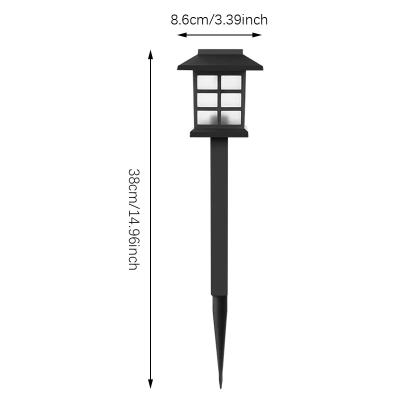 2 Pack Solar Pathway Lights, Outdoor Solar Lamp Waterproof Landscape