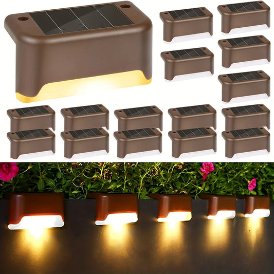 4Pack LED Solar Stair Light Lamp Waterproof Passage Courtyard