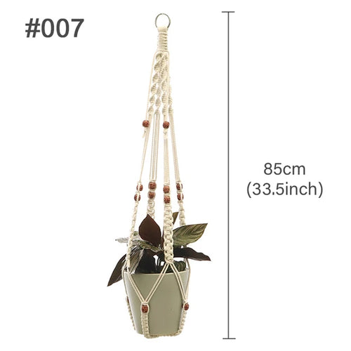 Artificial Plants Hanging Basket With Hook Macrame Plant Holder For