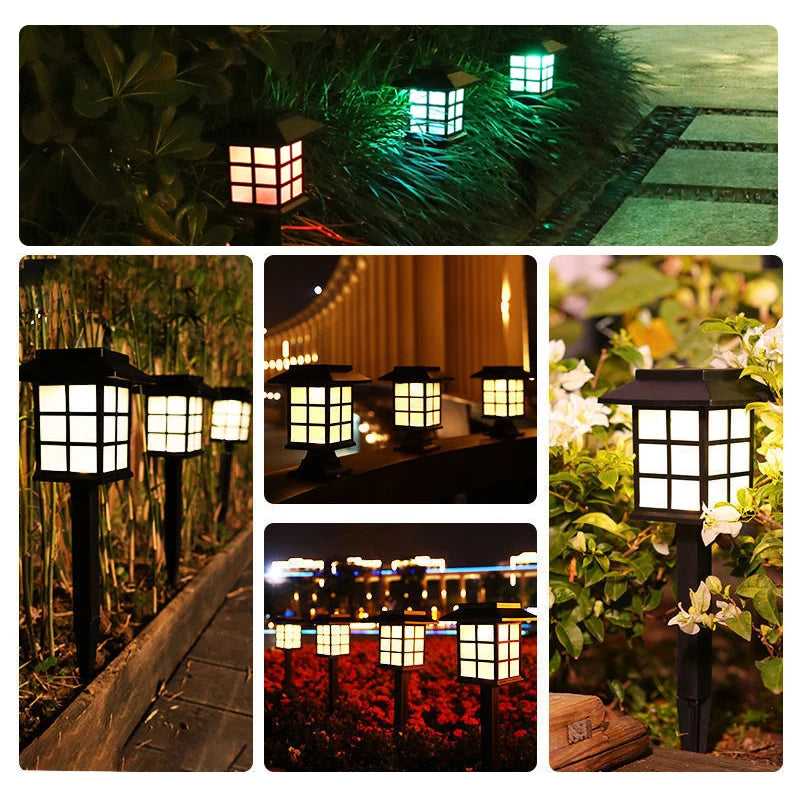 2 Pack Solar Pathway Lights, Outdoor Solar Lamp Waterproof Landscape