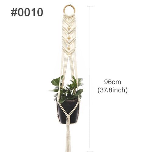 Artificial Plants Hanging Basket With Hook Macrame Plant Holder For